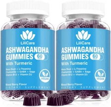 (2 pack) Ashwagandha Gummies 2000mg Organic Root Extract Supplement Women & Men