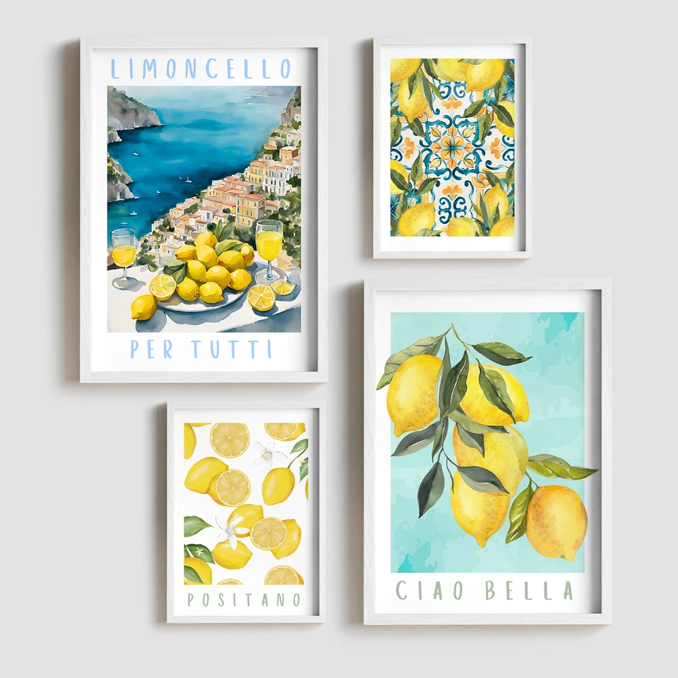 Lemon Print Wall Art, Fruit Market Kitchen Poster Print Picture Gift Fruit - Image 1 of 1