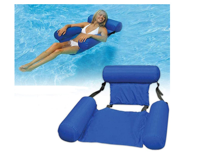 Silla De Natación Infable De Agua Plegable Para PIscina Practica De Usar Nuevo
