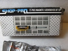 Shop-Pro 75 piece magnetic screwdriver bit set