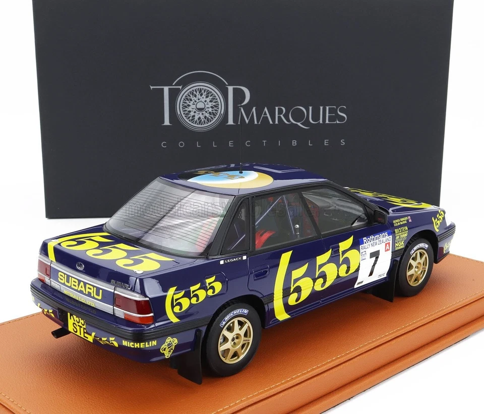 Top Marques SUBARU LEGACY RS WINNER RALLY NEW ZEALAND 1993 #7 1/18 LE500 New! - Image 2 of 4