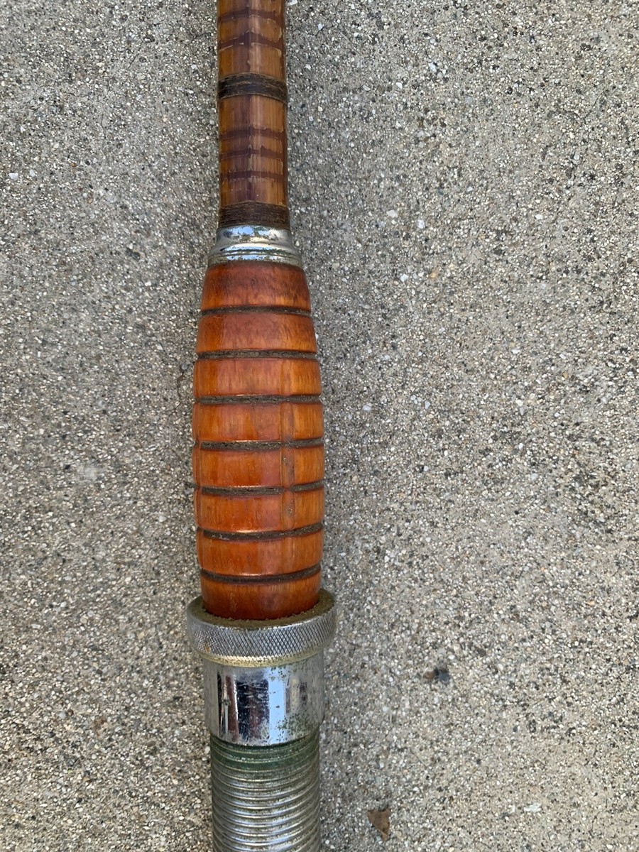 Vintage/Antique Montague Dreadnaught Heavy Duty Bamboo boat 2 Pc Fishing Rod  | eBay