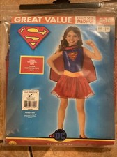 Girls Supergirl Tutu Dress Costume DC Comics Size Medium 8 - 10