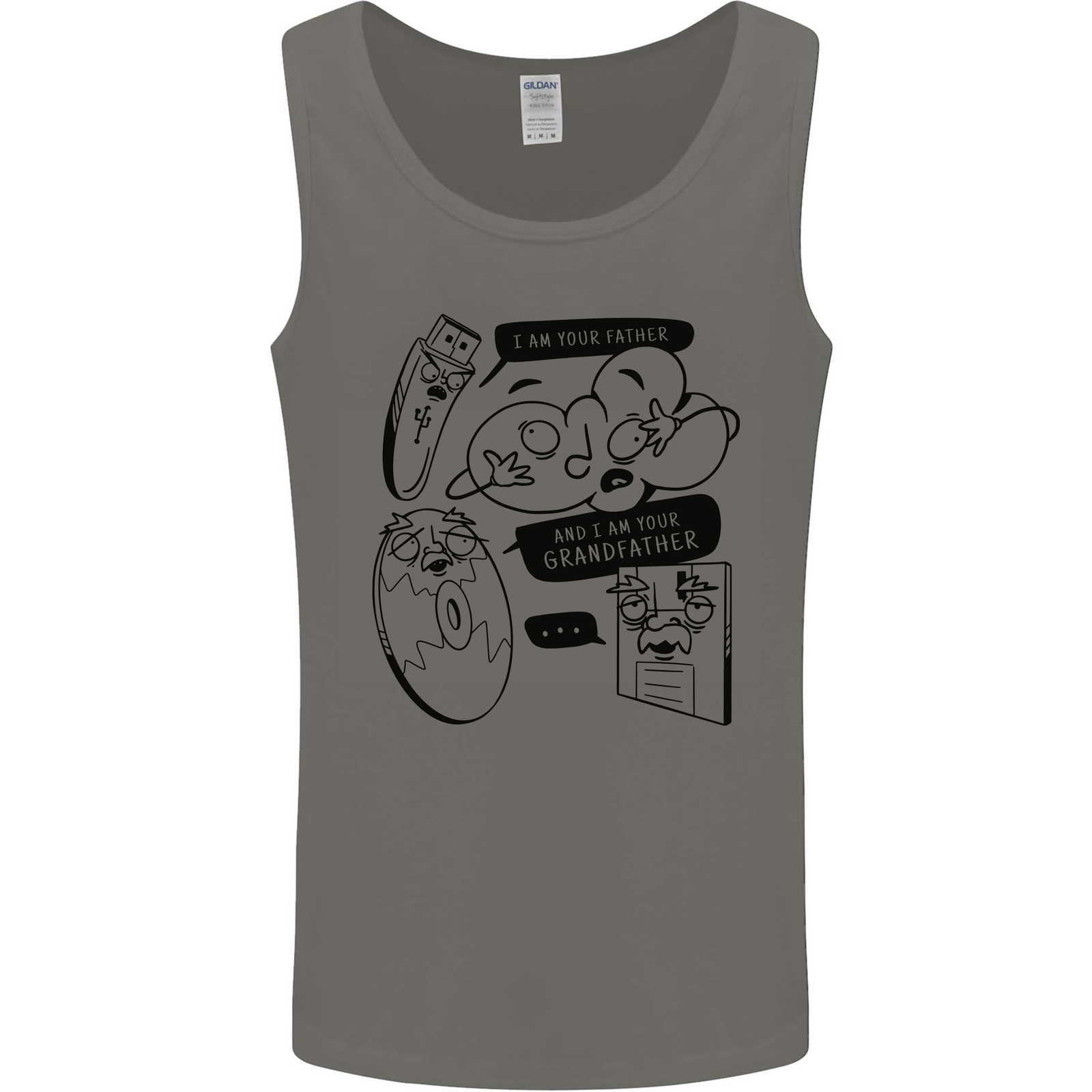 Retro USB HD Drive Storage Evolution Vest Tank Top for Men  