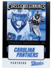 2021 Panini Classics Premium Terrace Marshall Jr Beginnings rookie card Panthers