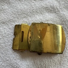 Brass Belt Buckle. Solid Brass Belt Buckle Vintage Made In USA