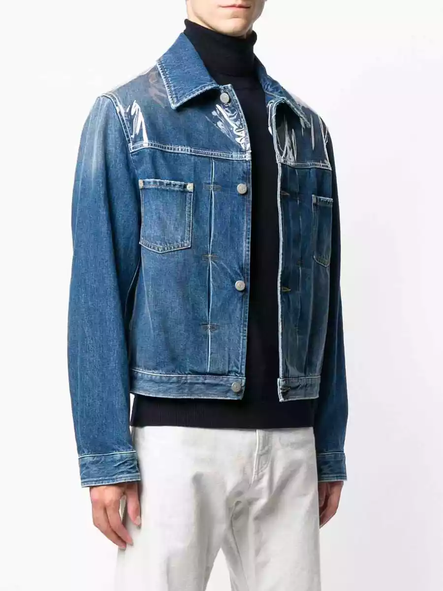 Pvc denim best sale jacket