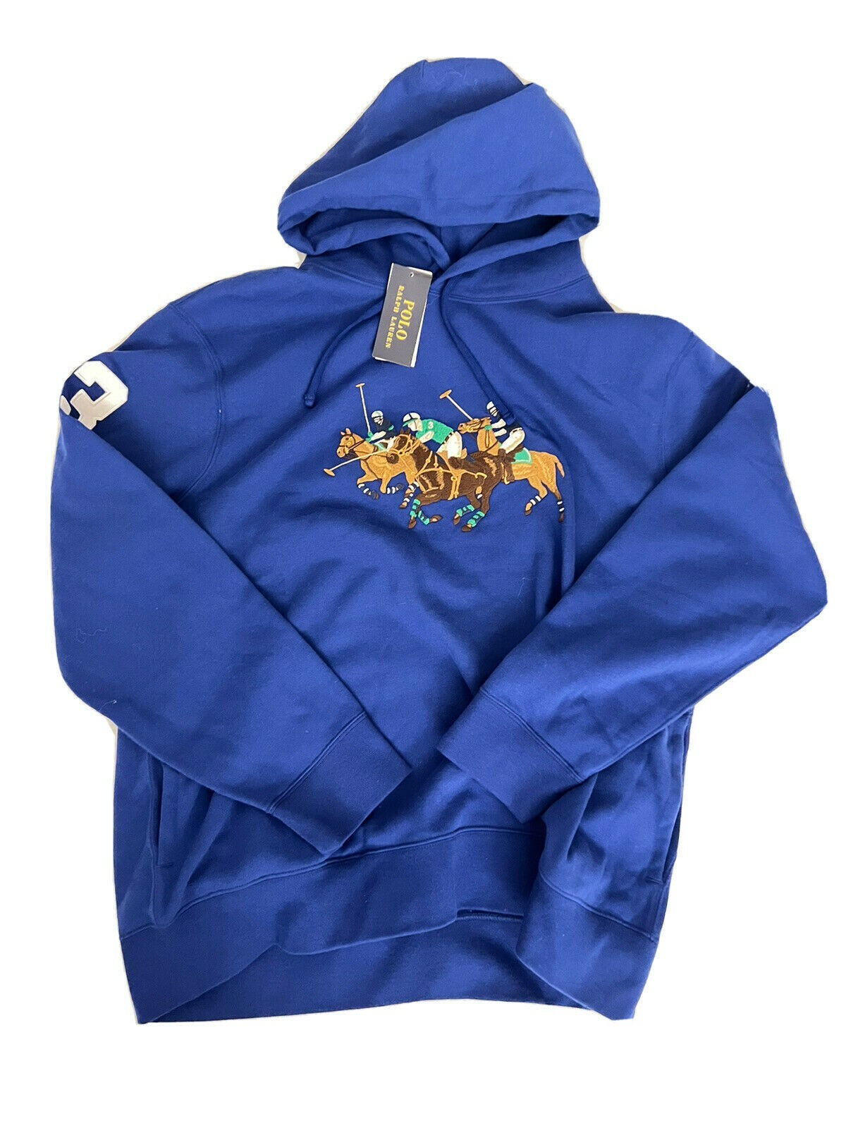 Felpa con cappuccio giocatore Polo Ralph Lauren Stadium Bear tripla grande pony (XL)