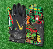 Nike NFL OBJ PE Vapor Jet 6 Football Gloves Black Green Mutli BLAH Size 2XL