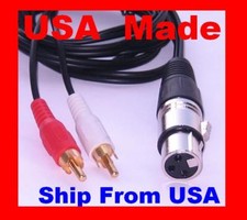 6Ft XLR Y Splitter Patch Cable 1 XLR Female to 2 RCA Male Plug Adapter Cable...