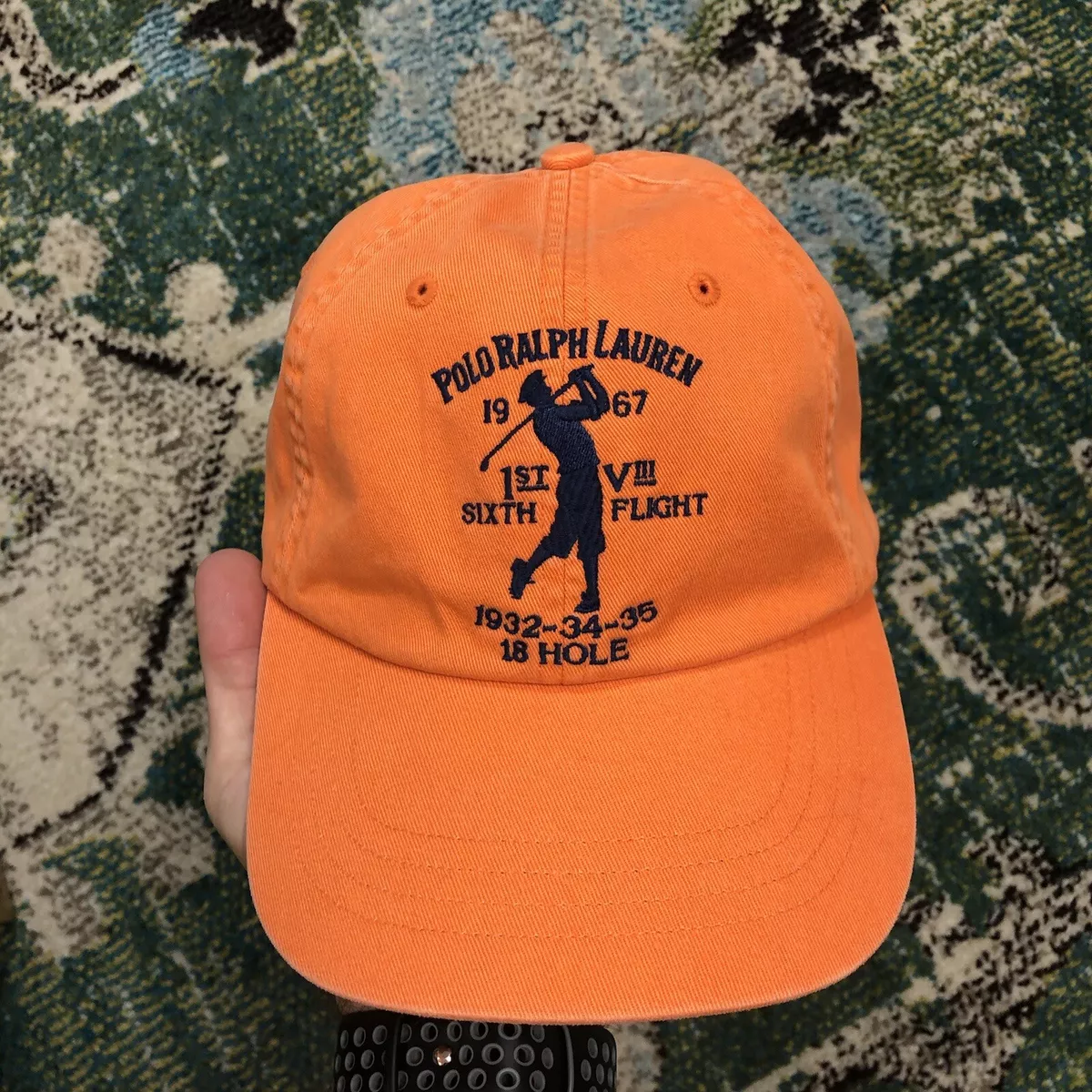 Vintage Polo Ralph Lauren RLCC Golf Sixth Flight Strapback Hat Cap