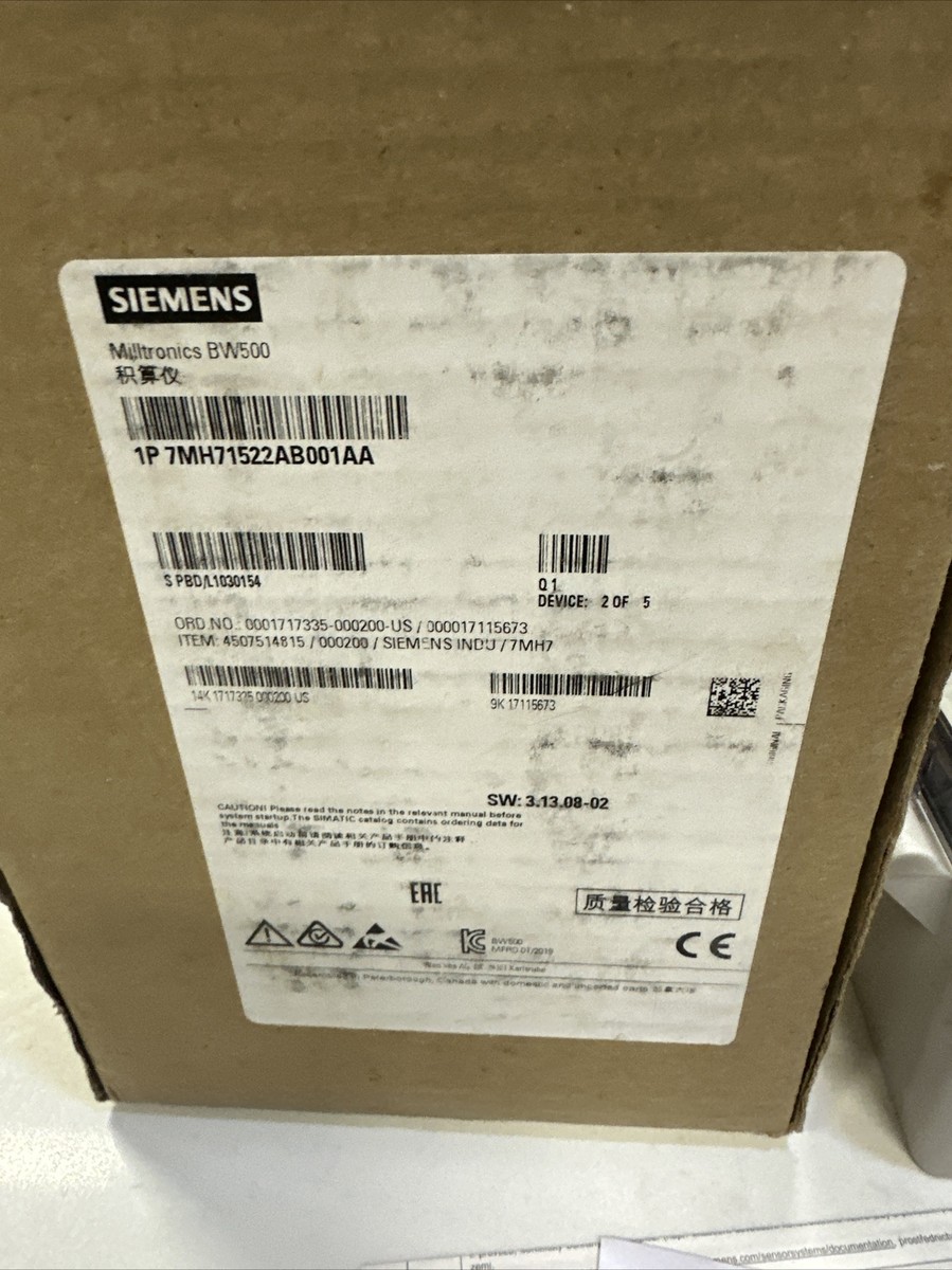 Siemens Milltronics Powerful Integrator 7MH71522AB001AA NIB BW500