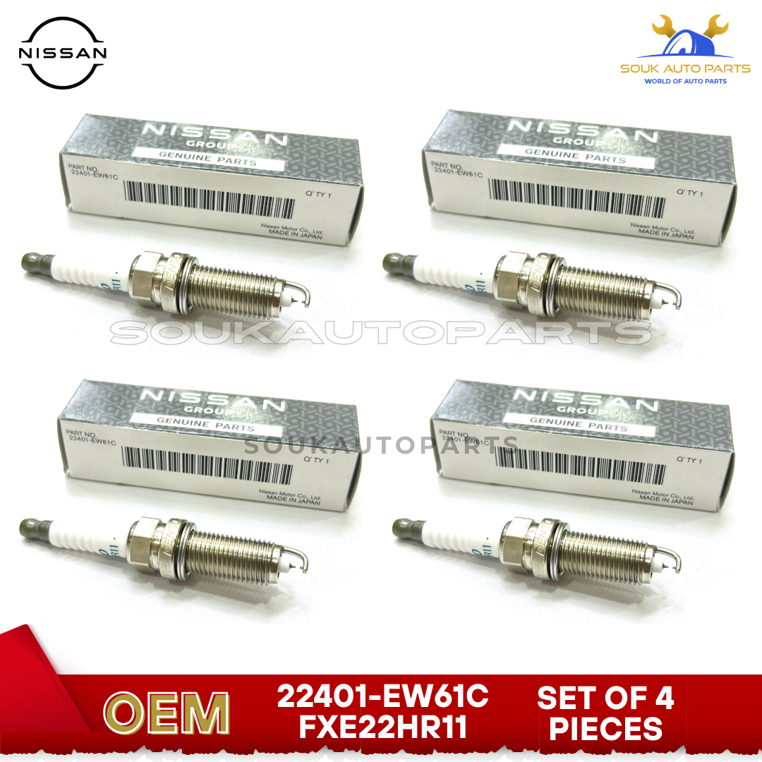 22401-EW61C Genuine Nissan SPARK PLUG SET OF 4 DENSO FXE22HR11 For