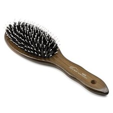 Mont Bleu Oval Wood Brush with Boar Pure Bristle & Pins | Designed in Germany