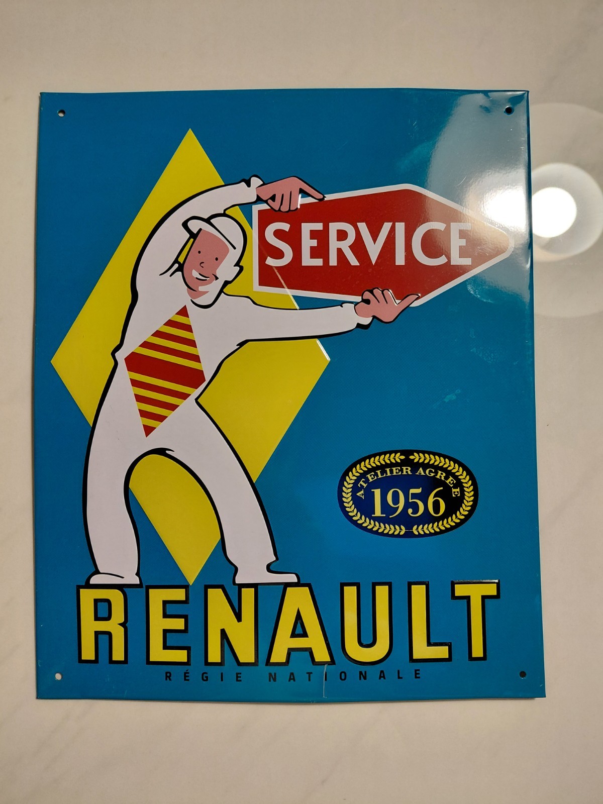 Targa in Latta Renault Service 1956