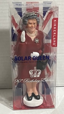 Rare Kikkerland Solar Queen Elizabeth 90th Birthday Waving Limited Edition Red