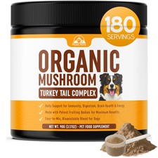 Turkey Tail Mushroom for Dogs Supplement Powder 90g Organic White