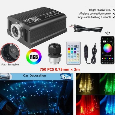 16W Twinkle RGBW Fiber Optic Star Ceiling Kit LED Meteor Light 750pcs 2m 0.75mm