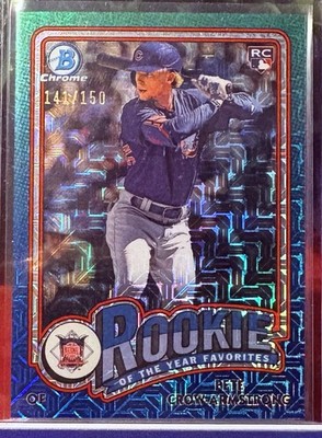 2024 Bowman Chrome Pete Crow-Armstrong ROTY Favorites /150 Blue Mojo Cubs