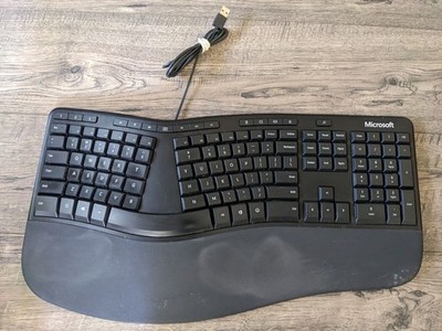 Microsoft Ergonomic Split Keyboard Model 1878 Wired USB Comfort Curve Tested