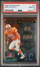 1996 SP Holoview #42 Mike Alstott ROOKIE Card PSA 10 RARE Pop 7 Buccaneers. rookie card picture