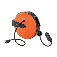  30 Ft Retractable Extension Cord Reel, Ceiling or Wall Mount 16/3 Gauge 30 ft