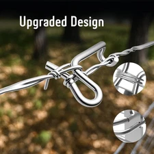 Fence Stretcher Tool Kit 30-Pack 1/4" Wire Tightener Clips Heavy-Duty Handle