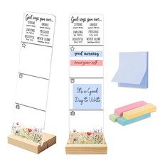 Sticky Note Holder Acrylic Monitor Memo Board Desk Organizers and Accessories...
