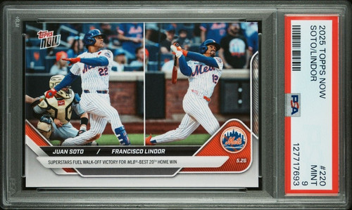 2025 Topps Now 220 Juan Soto / Francisco Lindor