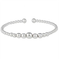 Silverly Silber Poliert Korn Kugel Amulette Justierbaren Armband Stulpe Armband