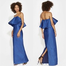 HALSTON HERITAGE Strapless Mesh Dress 2073