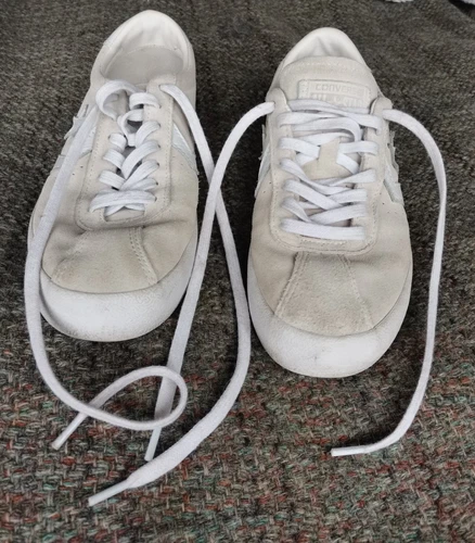 Converse in pelle scamosciata avorio