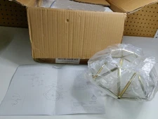 Taper Candle Pendant Glass Wall Sconce 5.5in. Brass Color NIB