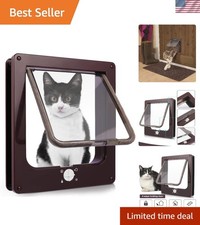 Weatherproof X-Large Cat Door Flap with 4 Locking Modes for Easy Pet Access