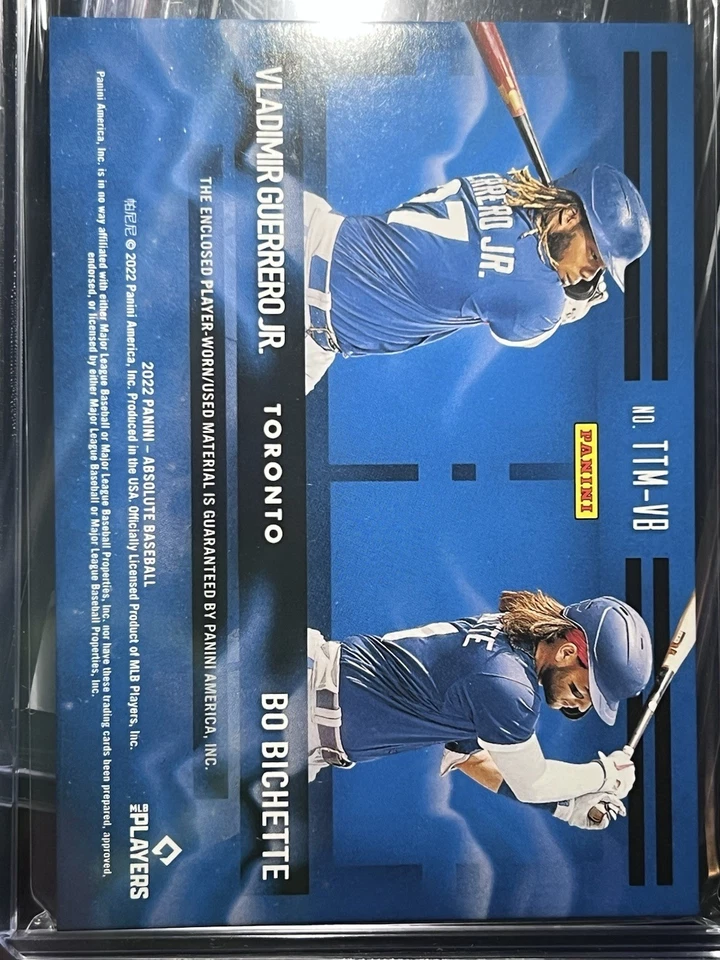 ⚾️2022 Panini Absolute Tandem Bo Bichette/Vlad Jr. Dual Relic #056/199 🔥 - Image 2 of 3