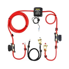 VEVOR Split Charge Relay Kit, 6mtr 12V, Automatic Dual Battery Isolator Kit w...