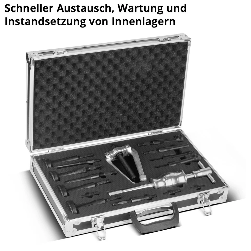 STAHLWERK Grundloch Innenlagerabzieher Satz mit Gleithammer 16-tlg Set - Bild 4 von 4