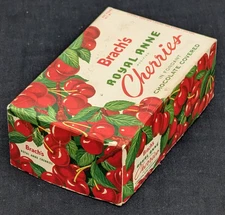 VTG 1950s BOX BRACH'S ROYAL ANNE CHOCOLATE COVERED CHERRIES CANDY STORE DISPLAY