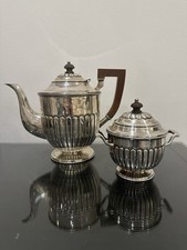 Set caffettiera e zuccheriera vintage Christofle piatto argento Bocconia