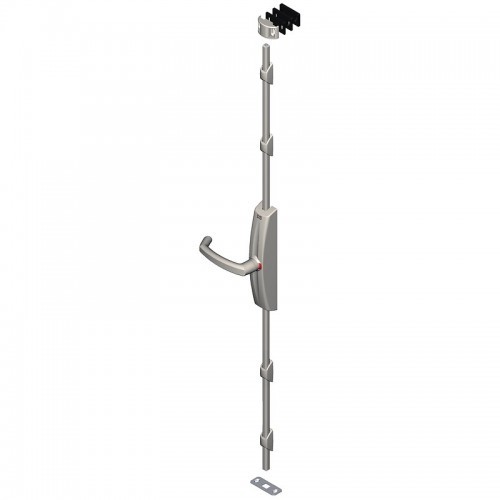 Crémone pompier Dualis 7211 LA CROIS boitier seul blanc avec poignée rotative