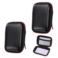 2Pcs Card Game Case, Twill Travel Game Case Compatible, Black Red