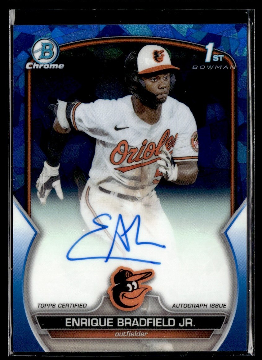 2023 Bowman Draft 1st Sapphire Enrique Bradfield Jr Auto /199 Baltimore Orioles