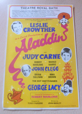 Leslie Crowther Judy Carne John Clegg George Lacy Bath Pantomime Flyer 1979
