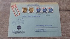 FRANZ ZONE - Reko-Brief Achern - Scharbeutz 1946, Geb&uuml;hr bezahlt!