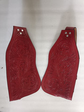 Western Leather Pair of Fender For Horse Saddle Hand Tooled Replacement Fenders.