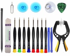 Upgraded 18 PCS Phone Screen Repair Kit, Suction Cup Yellow, Blue, Red, Black