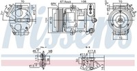 Nissens 890663 Kompressor, Klimaanlage FüR Opel