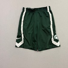 Nike Michigan State Spartans Shorts Men's Medium Green Athletic Dri Fit MSU