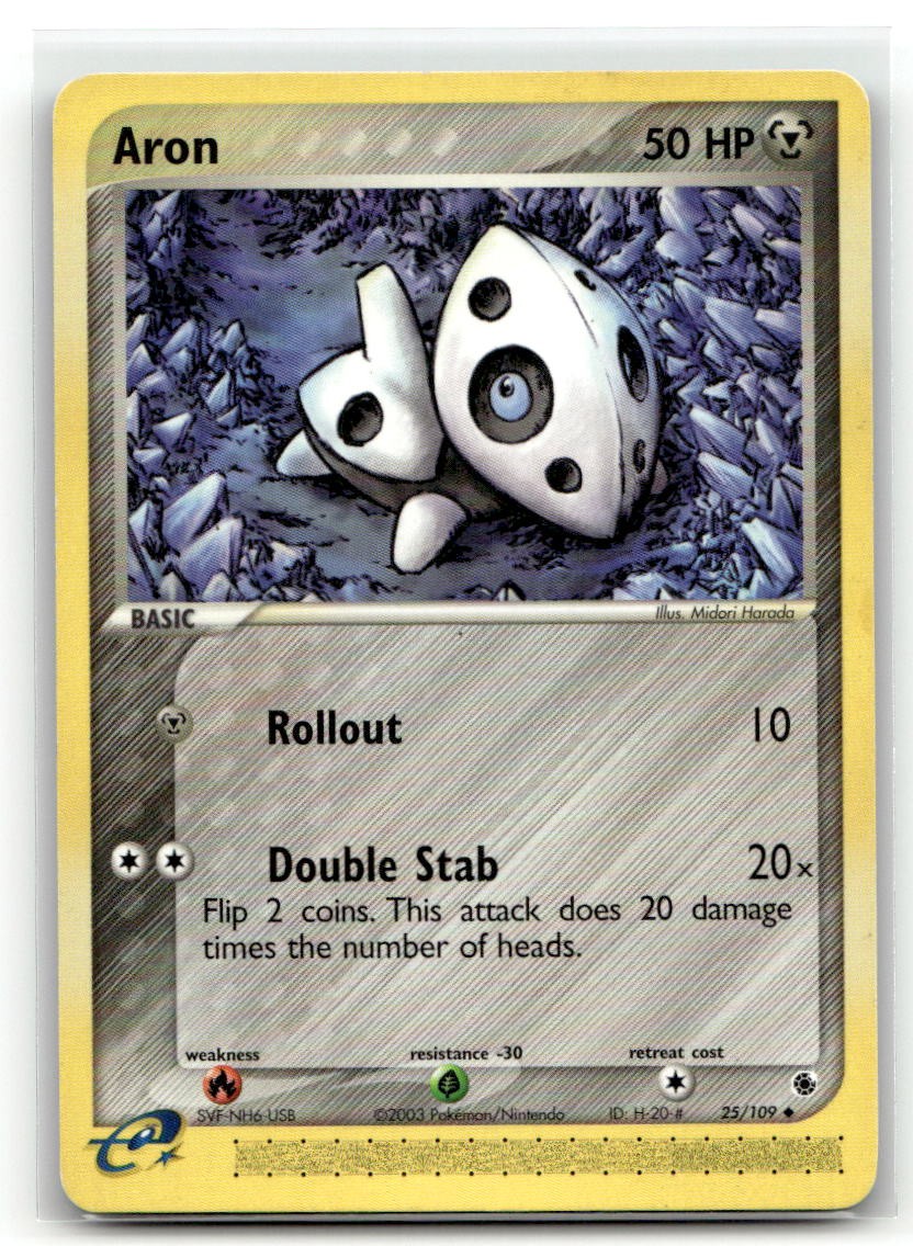 Aron 25/109 Uncommon EX Ruby and Sapphire Pokemon EN LP
