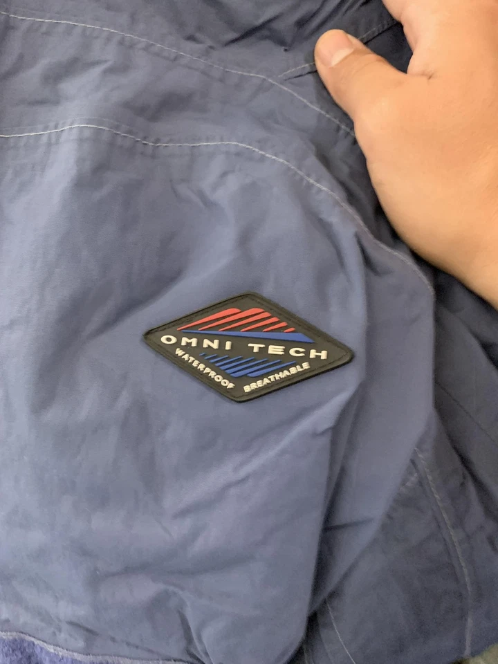 Chaqueta Columbia Mujer Mediana Azul Titanio Omni-Tech Con Capucha Impermeable Esquí Nieve Foto 4 de 4